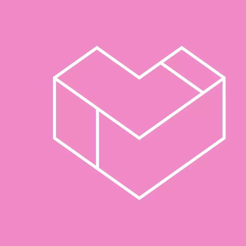 ILV Logo Outlines white on pink 5